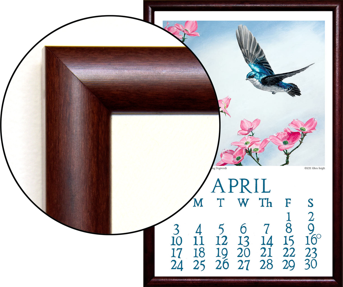 Cherry Frame with Calendar – Wolf Creek Printery