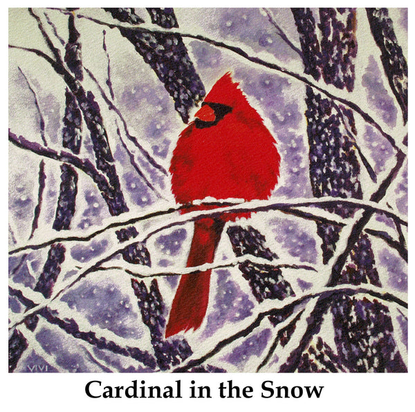 Cardinal in the Snow