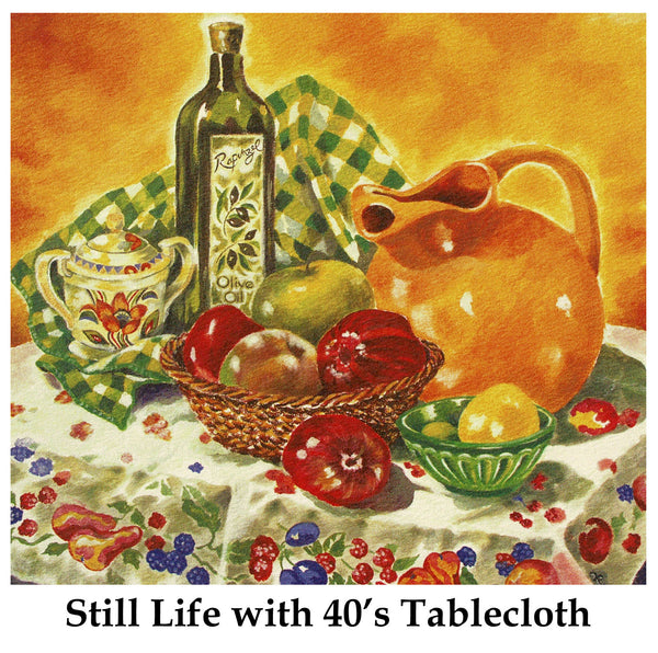 Still Life with 40's Tablecloth