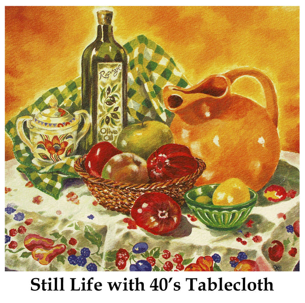 Still Life with 40's Tablecloth
