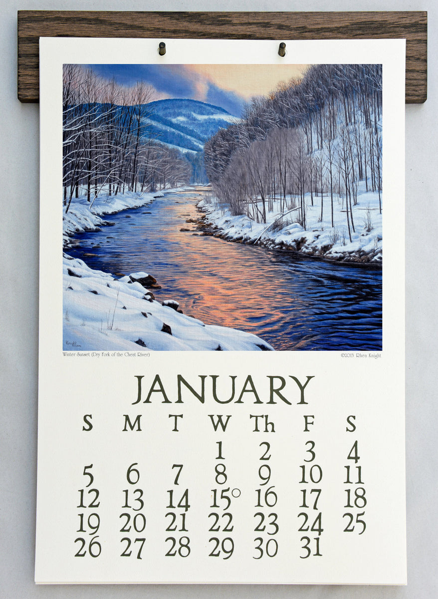 Calendar Hanger Barnwood Wolf Creek Printery