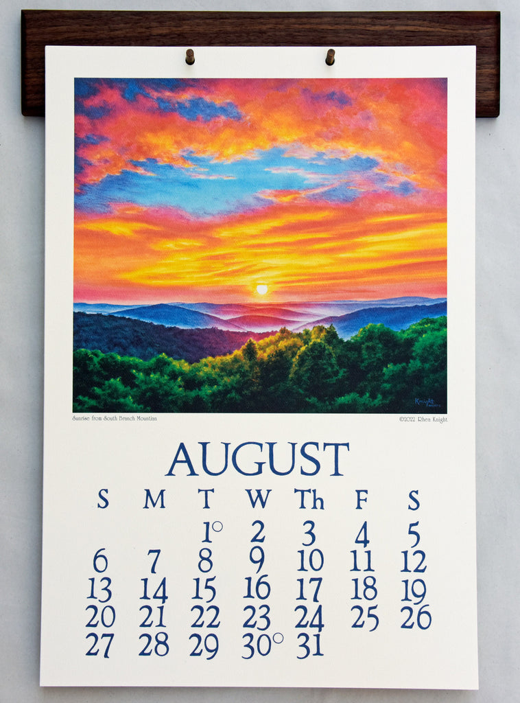 Calendar Hanger Walnut Wolf Creek Printery
